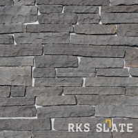 Фасадный камень для фасада RKS SLATE Sagar Black Sandstone Strips