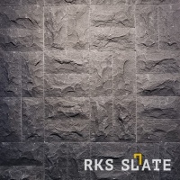 Фасадный колотый камень RKS SLATE Black Basalt Rock